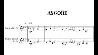 Asgore - Sheet music - Toby Fox -  Clarinet/Bass Clarinet Duo