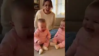 Twin Babies&rsquo; Reaction to Mom&rsquo;s Sneeze Is EVERYTHING 😂❤️#shorts #shortsviral #shortsfeed