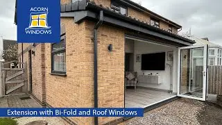 House extension with bifold door and two roof windows