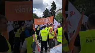 Steelworkers Protest in Warsaw, Poland, May 21, 2025 &mdash; Demanding Energy Price Reform