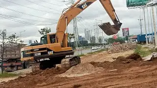 Digging up the soil to make a garden