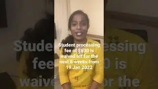 Australian Student processing fee waive off