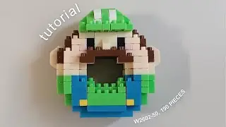 How to Build Luigi Step by Step Donut Bricks Tutorial W2602-50 (190 Pieces) Bricks Make a Wise Life