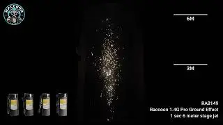 RA8149 Raccoon Fireworks 1.4G Pro Stage Gerbs 1 sec 6 meter stage jet