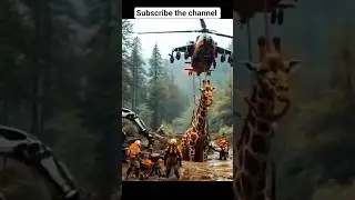 Sky Rescue Mission 🚁 Saving a Giraffe from Mud with Futuristic Tech