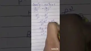 WHY cosec²x - cot²x = 1 