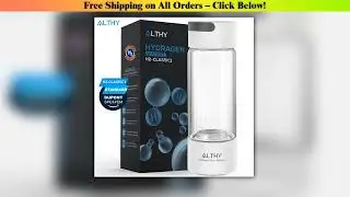 ALTHY Hydrogen Rich Water Generator Bottle - Glass Cupbody - DuPont SPE & PEM Dual Chamber Maker