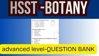 HSST botany advance topics-hsst botany 2026