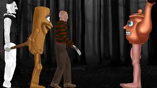 Art the Clown, Tung Tung Tung Sahur, Freddy Krueger vs Ta Ta Ta Sahur Battle Animation