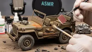 Ultimate Satisfying RC Truck Restoration ASMR  Abandoned Military Jeep