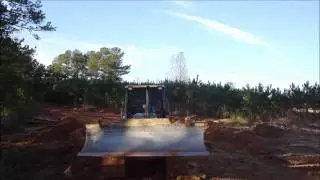 Bulldozer Stockpiling Clay