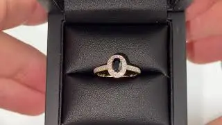LFRD416S: Sapphire & Diamond Oval Ring 0.77ct. 9k Gold