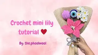 How to crochet mini lily flower| easy tutorial | step by step guide 🩷