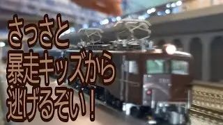 ダイヤ改正前日に静岡ポポンへEF58-61お召し機と夢空間を走らせに行ったら暴走キッズに乱入されました