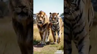Epic Encounter: Big Male Lion and Tiger Walking Together in the Wild | Rare Wildlife Moments