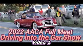2022 AACA Fall Meet Driving into the Car Show  Video  2