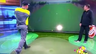 Jeremy Easterly/ SERVPRO Golf Channel, crushing the simulator