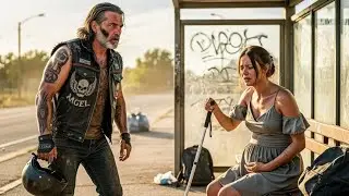 Biker Finds Pregnant Woman Abandoned At A Bus Stop — The Truth Left Him Stunned