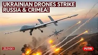 Ukrainian Drones Hit Russia & Crimea | Explosions Reported