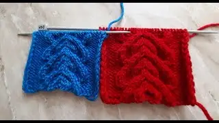 Коса спицами из 20 петель . Pattern 