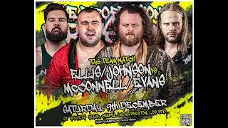 Buster Ellis Lewis Johnson vs Ciar&aacute;n McConnell Dan Evans Live Pro Wrestling St Benets Club 9 Dec 202