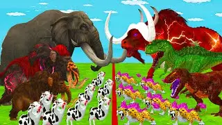 Prehistoric Mammoths vs Hybrid Dinosaurs | Giant Beast Epic Battle in ARBS Simulator