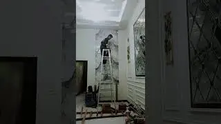 Pemasangan pvc marmer