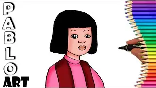 How to draw Wanda Li from The Magic School Bus | Learn to Draw step by step