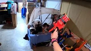 Nerf Basement Battles ep. 3 [Modded Nerf Rival Roundhouse vs  Out Of Darts Jupiter]