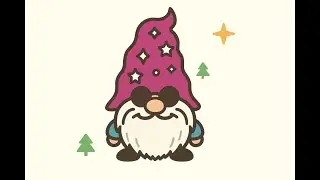 🧙&zwj;♂️✨How to draw a Gnome with Pink Hat &bull; Soft Kawaii Cozy Vibes 🎀❄️