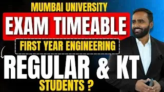 Mumbai University First Year Regular and KT Exam Timetable ? |Pradeep Giri Sir