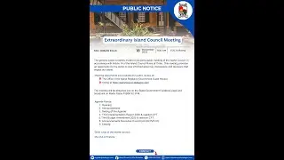 Extraordinary Island Council meeting 18 December 2025