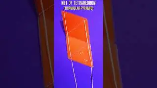 Net of a Tetrahedron / Triangular Pyramid - Pull Up Nets | #shortvideo #tetrahedron #maths
