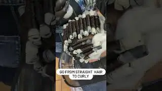 Go from straight hair to curly?Perm is the solution#perm##curly #perm process #permanentcurls