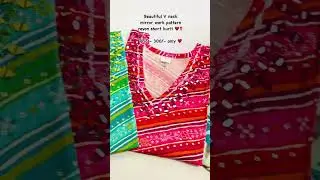 V neck mirror work pattern short kurti price - 300 only DM us or WhatsApp: 7567415677 for Inquires ✨