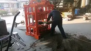 Easy operate QTJ4-40 simple block machine#machine #constructionchannel #brickmachine