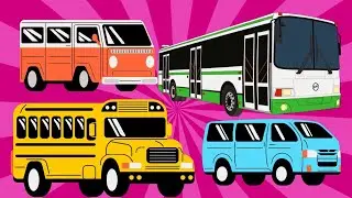 Ten Little Buses | 10 Little Buses | Nursery Rhymes | Baby Songs | @KidPreps