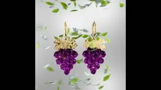 Stunning 3D Models: Men's Silver Ring with Tiger's Eye, Women's Grape Earrings & Pearl Ring
