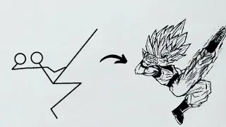 How To Draw Goku | Easy Anime Drawing Step By Step | Dragon Ball | 