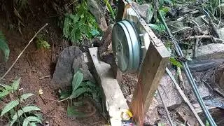 Fazendo teste do gerador com 50 milimetro de agua
