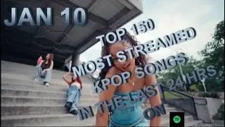 TOP 150 MOST STREAMED SONGS ON SPOTIFY IN THE LAST 24 HRS JAN 10