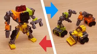 Mini Lego Brick Construction Machines Combiner Transformer Robot Speedron X! #Lego #moc