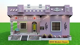 30 by 35  Modern Latest House Design Idea in 3D | New House Design idea for Village |  3BHK Modern