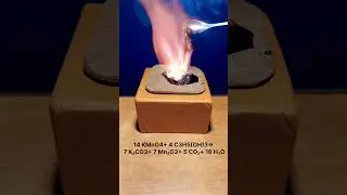 What happens when | potassium permanganate reacts with glycerin ?
