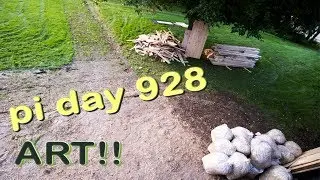 Pi day nine hundred and twenty eight! Here was a henhouse.. And it was art (: