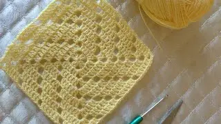 Tığ İşi  Kolay Motif Yapımı // Örgü Battaniye Modeli