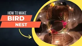 How to make bird nest with rute ||easy way|| ... ||new craft ideas||