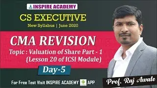 CMA revision day 5 I valuation of shares part 1 I CS executive