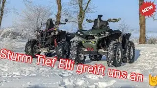 Schnee Chaos ! sturm tief Elli Bringt uns Schnee Verwehungen ,  Spaß und einen kleinen Unfall