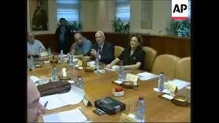 Postponed weekly cabinet meeting, post war protest